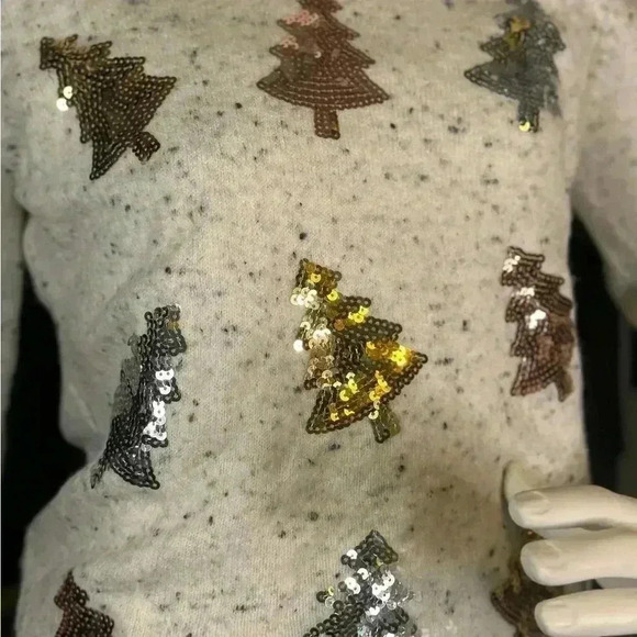 Karen Scott Petite Sequined-Tree Sweater, Created for Macy's. - Picture 3 of 11